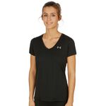 Under Armour Oblečení Under Armour Tech Solid Tričko Dámy-Černá,Stříbrná