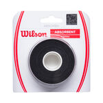 Wilson Vrchní omotávky Wilson Dry 3ks V Baleni-Černá