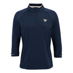 Tenisové Oblečení Tecnifibre W. THERMOZIP 3/4 SLEEVE MARINE XS