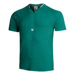 Wilson Oblečení Wilson Players Seamless Zip Henley 2.0 Tričko Muži-Zelená
