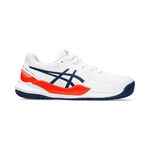 ASICS Tenisov&aacute; obuv ASICS Gel-Resolution 9 GS Obuv na v&scaron;echny povrchy Děti - b&iacute;l&aacute;, tmavě modr&aacute;