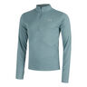 Launch Quarter-Zip Běžecké tričko Muži - blaugrau, 