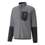 Puma Běžeck&eacute; tričko Puma Seasons Raincell Half-Zip Běžeck&yacute; Top Muži-&Scaron;ed&aacute;,Čern&aacute;