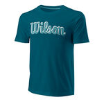 Wilson Oblečení Wilson Script Eco Slimfit Tričko Muži - petrolejová, 