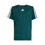 adidas Oblečení adidas Essentials 3Stripes Tričko Chlapci - Tmavě Zelená,Bílá