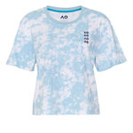 Australian Open Oblečení Australian Open AO Tie Dye Cropped Tričko Dámy-Světle Modrá,Bílá