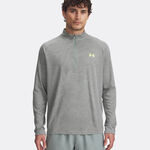 Tenisové Oblečení Under Armour Tech Textured 1/2 Zip-GRY Long-Sleeves