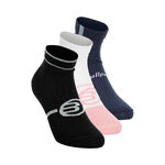 Bullpadel Oblečení Bullpadel Bp256 (Pack 3) Sportovní Ponožky Dámy-Černá,Bílá