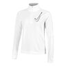 Swoosh Half-Zip Běžeck&eacute; tričko D&aacute;my - b&iacute;l&aacute;, 