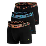 Nike Oblečení Nike Dri-Fit Essential Micro Trunk Trenýrky 3ks v baleni Muži - černá, černá