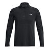 Seamless Stride 1/4 Zip S Dlouh&yacute;m Ruk&aacute;vem Muži-Čern&aacute;