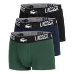 Lacoste Oblečení Lacoste Cotton Stretch Trunk Trenýrky 3ks V Baleni Muži-Tmavě Zelená
