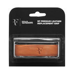 Wilson Základní griphy Wilson RF Leather Replacement Grip 1ks V Balení-Hnědá