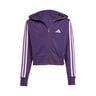 3Stripes Full-Zip Crop Tréninková bunda Dívky - fialová, šeříková