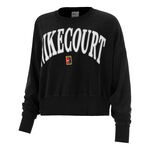 Nike Oblečen&iacute; Nike Court Heritage Fleece GFX Crew Mikina D&aacute;my-Čern&aacute;