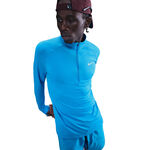 Nike Oblečení Nike Stride Half-Zip Běžecké tričko Muži - modrá, stříbrná