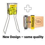 Tenisové Míče Tennis-Point Premium Tennisball 18x 4er plus Ballkorb