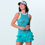 Lucky in Love Oblečen&iacute; Lucky in Love Linen Nouveau Vision Sportovn&iacute; t&iacute;lko D&aacute;my - tyrkysov&aacute;, b&iacute;l&aacute;