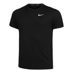 Nike Oblečení Nike Dri-Fit Miler UV Běžecké Tričko Muži-Černá,Šedá