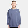 Sportswear Club Fleece Oversized Crew Mikina Dívky - blaugrau, bílá