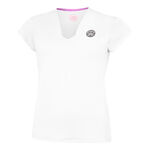 BIDI BADU Oblečení BIDI BADU Crew V-Neck Tričko Dámy-Bílá