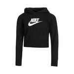 Nike Oblečení Nike French Terry Club Cropped Hoody Dívky - černá, bílá