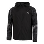 Puma Oblečen&iacute; Puma Favorite AOP Woven Běžeck&aacute; bunda Muži - čern&aacute;, b&iacute;l&aacute;