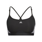 adidas Oblečení adidas Aeroreact Low-Support 3 Stripes Sportovní Podprsenka Dámy-Černá