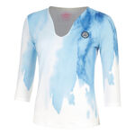 Tenisové Oblečení BIDI BADU Watercolour V-Neck Longsleeve