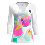 Tenisové Oblečení BIDI BADU Kaleido V-Neck Longsleeve