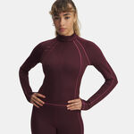 Under Armour Oblečení Under Armour Cold Gear Textured 1/2 Zip S dlouhým rukávem Dámy - šedá, 