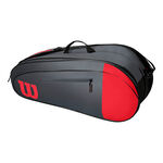 Tenisové Tašky Wilson TEAM 6PK Red/Grey