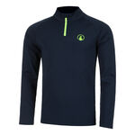 Quiet Please Oblečení Quiet Please Wild Big Serve 1/4 Zip S Dlouhým Rukávem Muži-Tmavě Modrá,Neonově Zelená