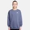Sportswear Club Fleece Oversized Crew Mikina Dívky - blaugrau, bílá