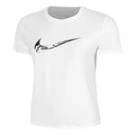 Nike Oblečen&iacute; Nike Dri-Fit One Swoosh Běžeck&eacute; Tričko D&aacute;my-B&iacute;l&aacute;