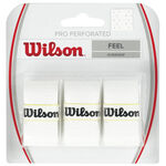 Wilson Vrchní omotávky Wilson Pro Overgrip Perforated 3ks V Baleni-Bílá