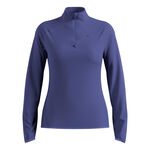 Odlo Oblečení Odlo Zeroweight Warm Mid Layer 1/2 Zip Běžecké Tričko Dámy-Modrá