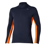Mizuno Oblečení Mizuno Tech Thermal Charge Half Zip Běžecké Tričko Muži-Modrá