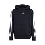 adidas Oblečen&iacute; adidas 3Stripes Fleece Tr&eacute;ninkov&aacute; bunda Chlapci - čern&aacute;, b&iacute;l&aacute;