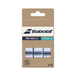 Babolat Vrchní omotávky Babolat Pro Tour 2.0 12ks Baleni-Bílá