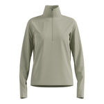 Odlo Oblečení Odlo Essential Thermal Midlayer 1/2 Zip Běžecké Tričko Dámy-Olivová