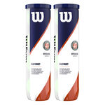 Wilson Tenisové míče Wilson Roland Garros Official Bi Pack 2 X 4ks V Dóze
