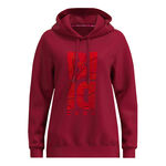 BIDI BADU Oblečení BIDI BADU Protected Leafs Chill Hoody Dámy-Červené Víno