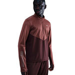 Nike Oblečení Nike Pacer Winterized Half-Zip Běžecké tričko Muži - tmavě červená, bronz