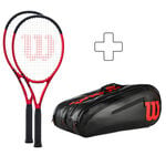 Sada Raket Wilson 2x Clash 100 Pro V2.0 plus Schlägertasche