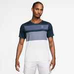 Nike Oblečen&iacute; Nike Court Dri-FIT Advantage Print Tričko Muži - modr&aacute;, b&iacute;l&aacute;