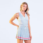 Lucky in Love Oblečen&iacute; Lucky in Love Pinstripe Lanes P&oacute;lo D&aacute;my - b&iacute;l&aacute;, čern&aacute;