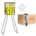 Tenisové Míče Balls Unlimited Code Black 4er, 25 Dosen plus Ballkorb