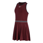 Nike Oblečení Nike Court Dri-FIT Slam Šaty Dámy-Tmavě Červená