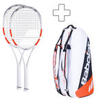 Sada Raket Babolat 2x Pure Strike Team plus Schlägertasche